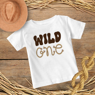 Wild One Cowboy Birthday Baby T-Shirt