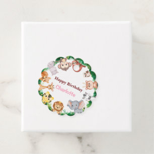 Wild One Cute Animals zoo Birthday party Favour Tags