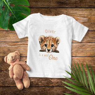 Wild One Cute Baby Cheetah Personalized T-Shirt