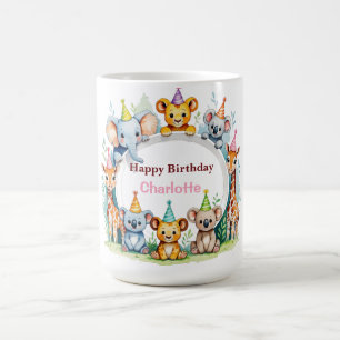 Wild One Cute Jungle Animal Child's Birthday  Coffee Mug