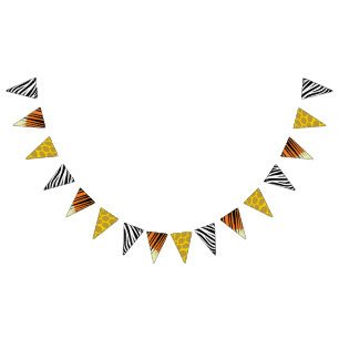 Wild One Cute Safari 1st Birthday Party Theme Bunting Flags