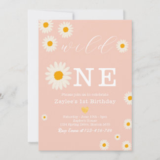 Wild One Daisy Boho Birthday Bash | 1st Birthday Invitation