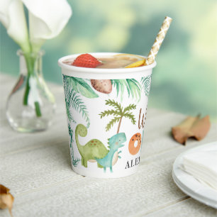 Wild One Dinosaur 1st Birthday Paper cup