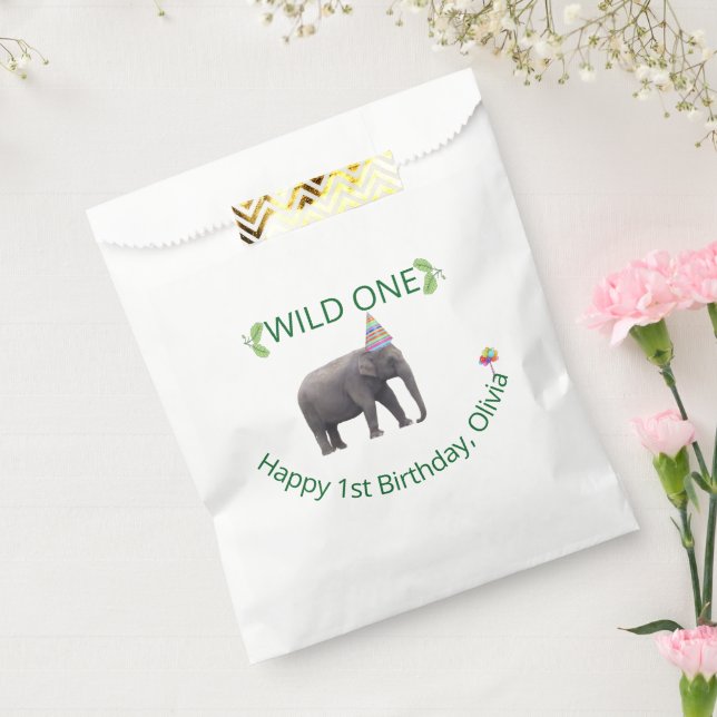 Wild One Elephant Celebration Accent Favour Bag (Sealed)