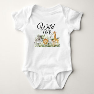 Wild one first birthday  baby bodysuit