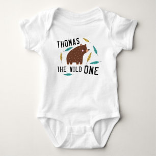 Wild One First Birthday Boy Baby Bodysuit