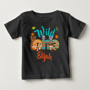 Wild One First Birthday Boy Woodland Arrow Baby T-Shirt