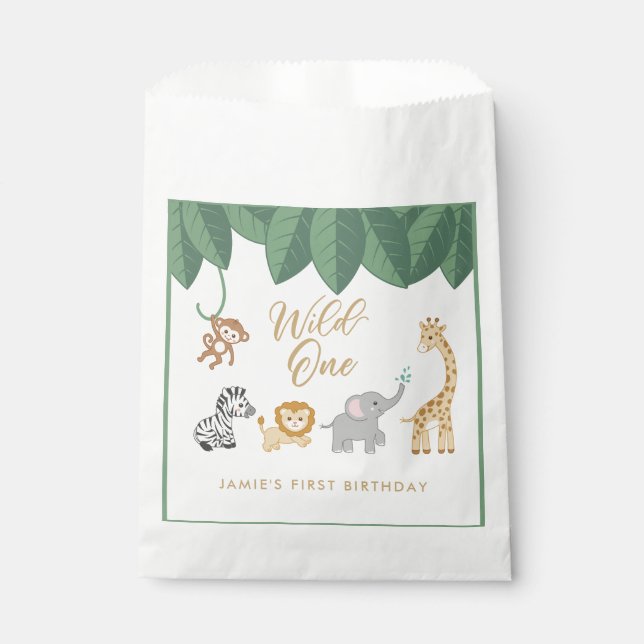 Wild One First Birthday  Favour Bag (Front)
