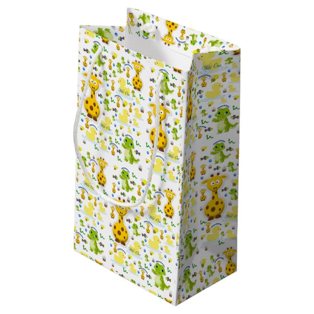Wild One First Birthday Gift Bag (Back Angled)