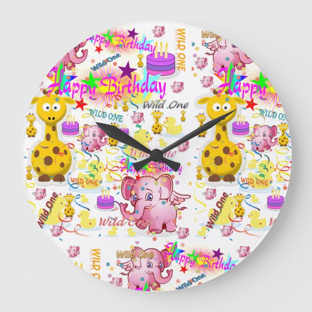 Wild One First Birthday horloge pour enfants, (Recto)