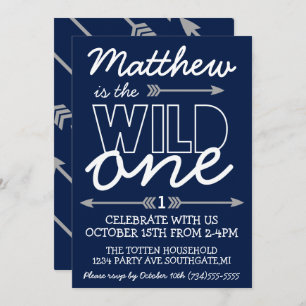 Wild One First Birthday Invitation