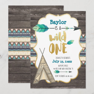 Wild One First Birthday Invitation