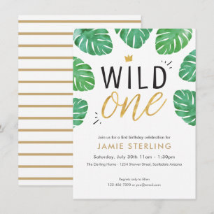 Wild One First Birthday Invitation