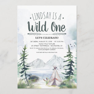 Wild One First Birthday Invitation