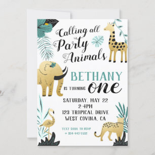 Wild One First Birthday Invitation