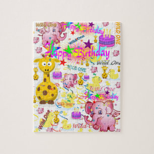 Wild One First Birthday Jigsaw Puzzle