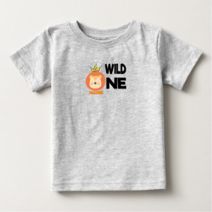 wild one first birthday - matching lion wild one baby T-Shirt