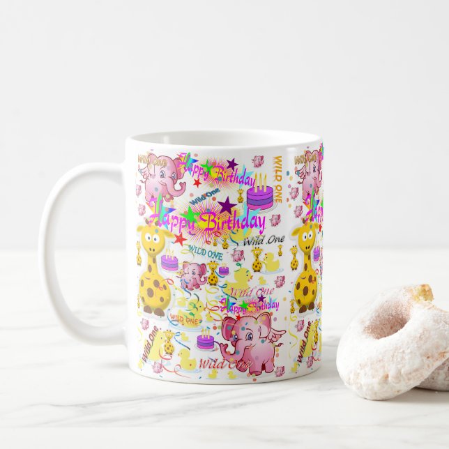 Wild One First Birthday Mug (Avec donut)