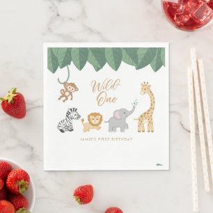 Wild One First Birthday Napkin