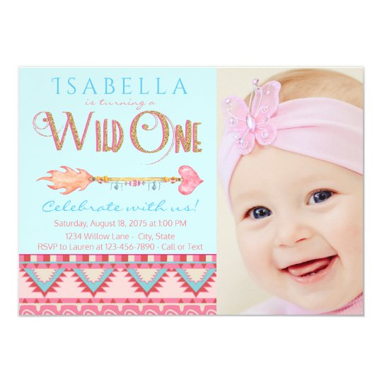 Wild One First Birthday Party Invitations