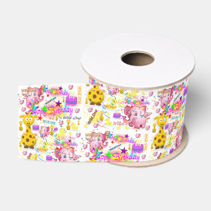 Wild One First Birthday Ribbon Grosgrain Ribbon