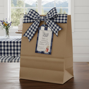 Wild One Golden Retriever 1st Birthday Gingham Gift Tags