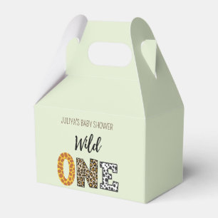  Wild one green baby shower  Favor Box