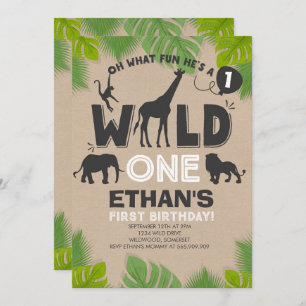 Wild One Invitation Boy Wild One Birthday Party