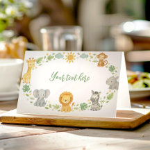 Wild One Jungle Animals Birthday Food Tent