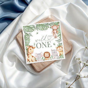 Wild One Jungle Birthday Napkin