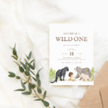 Wild One – Jungle Friends Woodland Birthday Invitation<br><div class="desc">All you need is the bare necessities with this fun-loving and playful watercolor jungle-themed birthday invitation. Invite your friends and loved ones to celebrate your wild ONE with this fully customizable woodland wild animal design.</div>