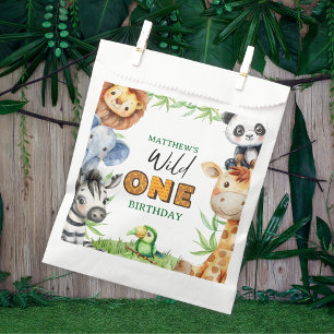 Wild One Jungle Safari 1st birthday Favour Bag