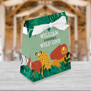 Wild One Jungle Safari Animals Fun First Birthday Favor Box