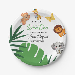 Wild One Jungle Safari Baby Shower Paper Plates