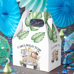 Wild One Jungle Safari Birthday for Boys Favor Box