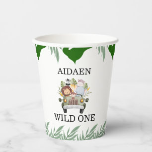 Wild One Jungle Safari Birthday Paper Cups