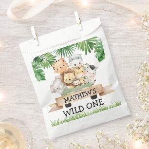 Wild One Jungle Safari Birthday Party Favour Bag