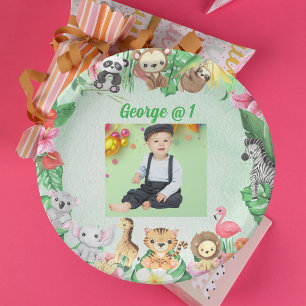Wild One Jungle Safari Themed 1st Birthday Party  Paper Plate