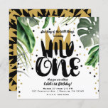 Wild One King of Things Crown 1st Birthday Party Invitation<br><div class="desc">Customize for any event</div>