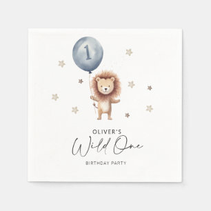Wild One Lion  1st Birthday  Napkin