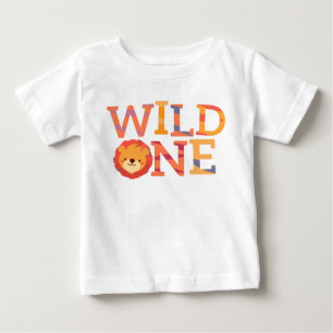 Wild One Lion Kids One Year Old Baby T-Shirt