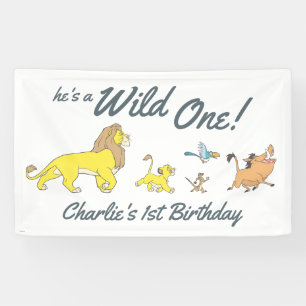 Wild One   Lion King First Birthday Banner