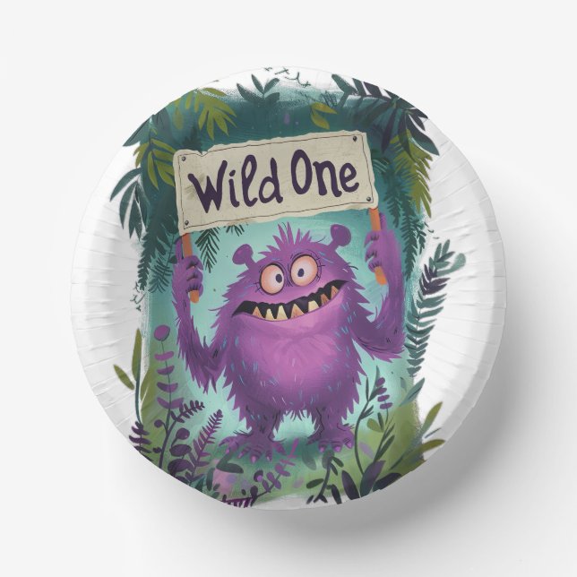 Wild One Paper Plate (Front)