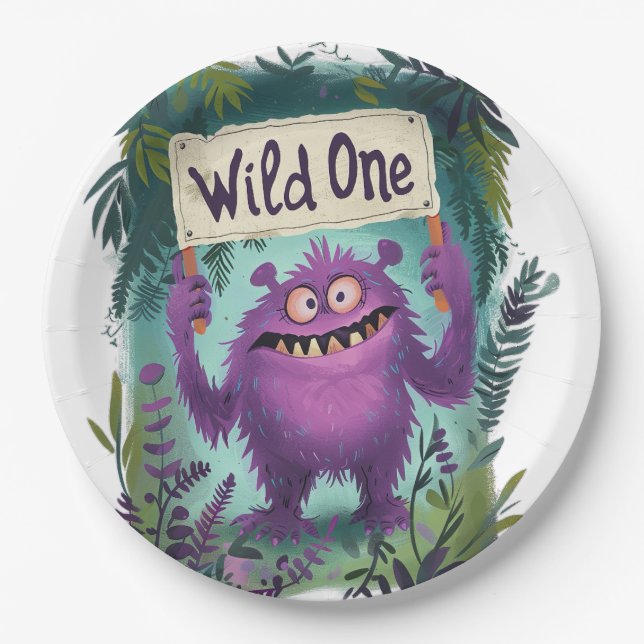 Wild One Paper Plate (Front)