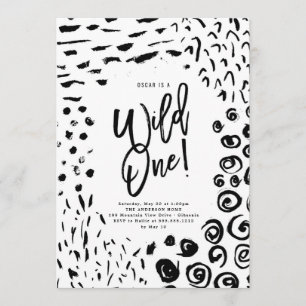 Wild One Premier Poster de animal Invitation d'ann