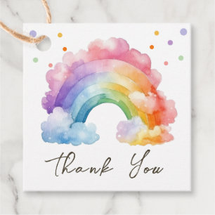 Wild One Rainbow Kids Birthday  Favour Tags