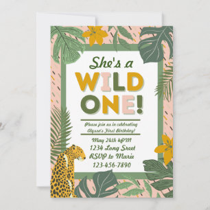 Wild One Rainforest Invitation d'anniversaire