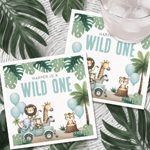 Wild One Safari 1st Birthday Napkin