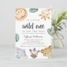 Wild One Safari Animal Baby Shower Decor