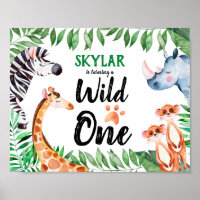 Wild One Safari Animal Kids 1st Birthday Party